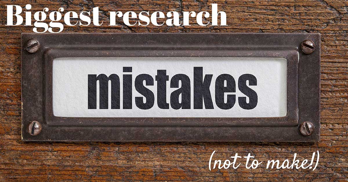 Biggest research mistakes (not to make!)